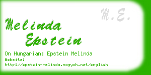 melinda epstein business card